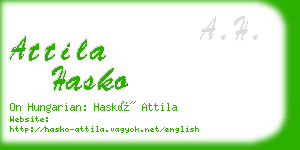attila hasko business card